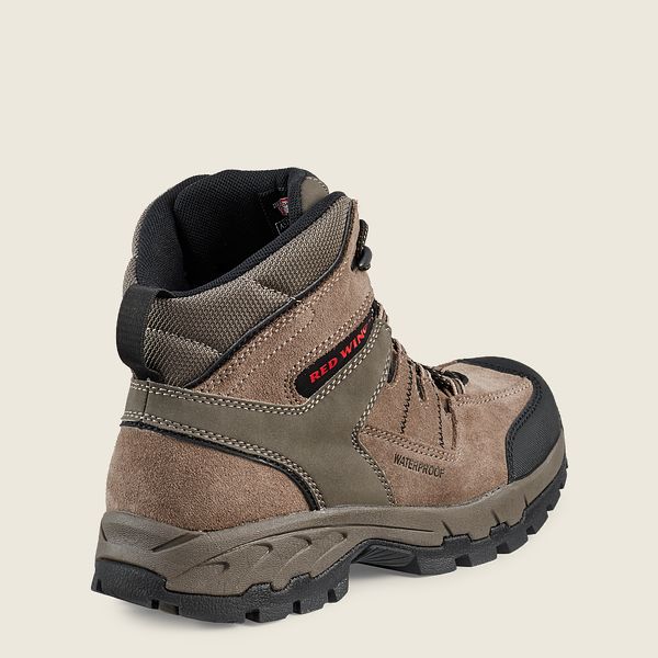 レッド ウィング(Red Wing) TruHiker - 6インチ防水安全つま先 ブーツ メンズ グレー ブラウン JP30218